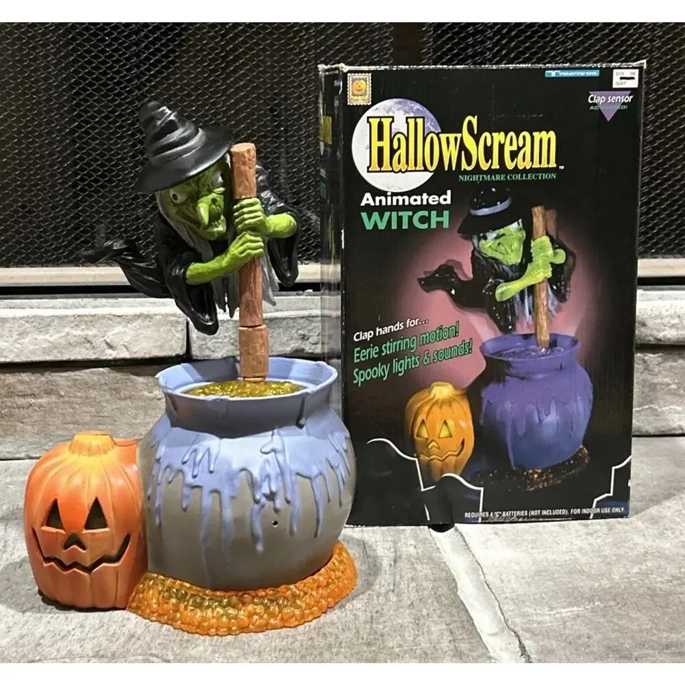 1997 TrendMasters Hallowscream Animated Witch Clap Sensor